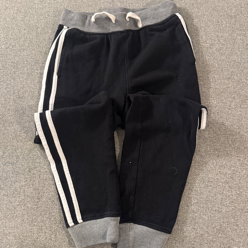 5/$15- Black Joggers with White Stripes